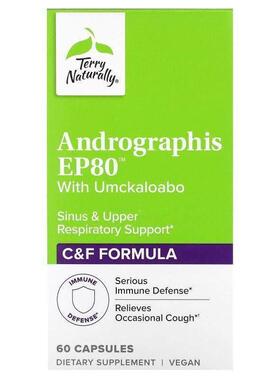 Terry Naturally,Andrographis EP80 with Umckaloabo, 60 Capsul