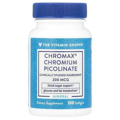 The Vitamin Shoppe,Chromax® 吡啶甲酸铬，200 微克，100 粒软胶
