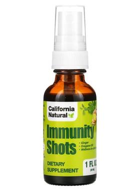 California Natural,Immunity Shots 免疫帮助喷雾，1 盎司（30