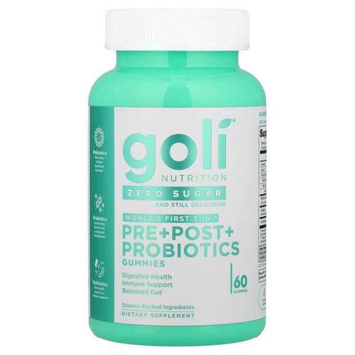 Goli Nutrition,益生元 + 益生素 + 益生菌软糖，60 粒