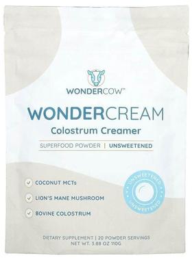 Wondercow,WonderCream, Colostrum Creamer, Unsweetened, 3.88