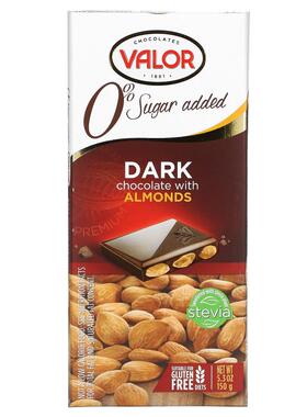 微乐,零添加糖，牛奶巧克力，含杏仁，5.3 盎司（150 克）