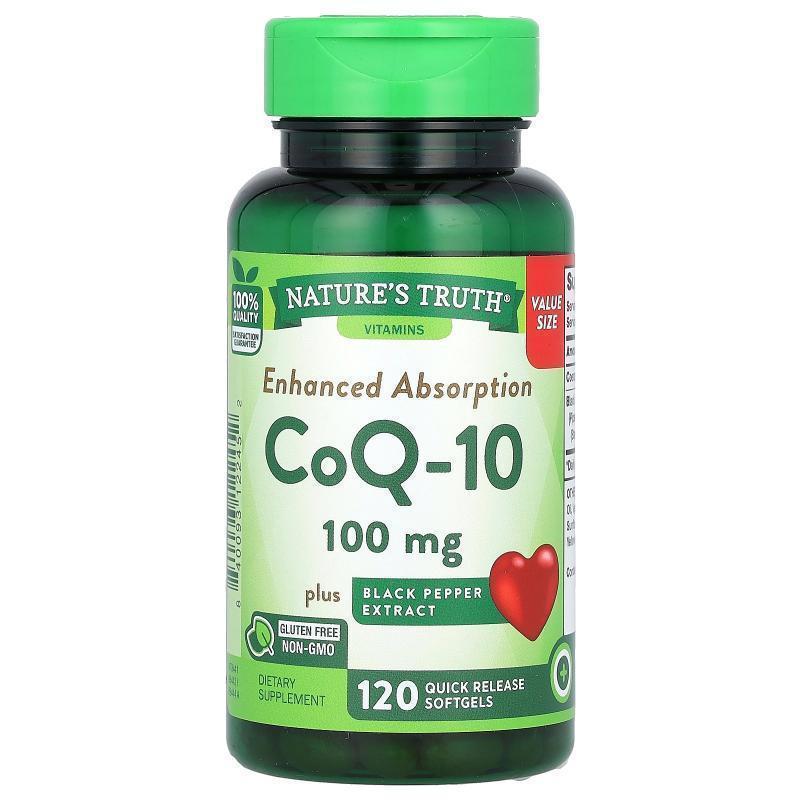 Nature's Truth,CoQ-10, Enhanced Absorption, 100 mg, 120 Quic