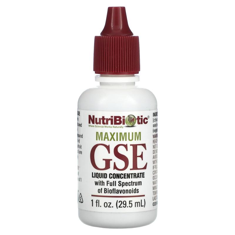 NutriBiotic,Maximum GSE，浓缩液，1 液量盎司（29.5 毫升） 保健食品/膳食营养补充食品 机能性表示食品 原图主图