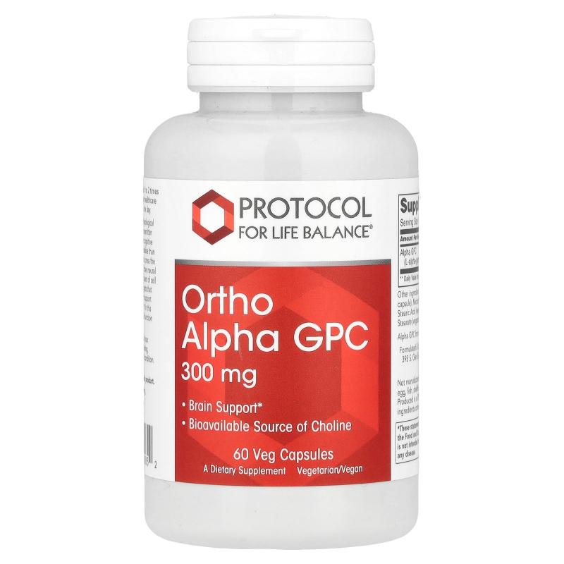 Protocol for Life Balance,Ortho Alpha GPC , 300 mg , 60 Veg