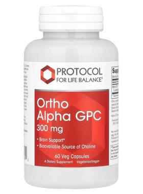 Protocol for Life Balance,Ortho Alpha GPC , 300 mg , 60 Veg