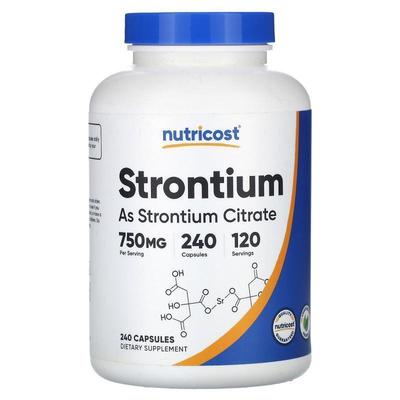 Nutricost,Strontium, 375 mg, 240 Capsules