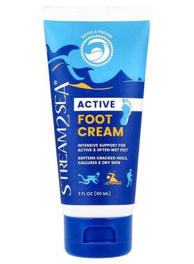 Stream2Sea,Active, Foot Cream, 3 fl oz (90 ml)