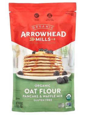 雅乐妙,Organic Oat Flour Pancake & Waffle Mix, Gluten Fr