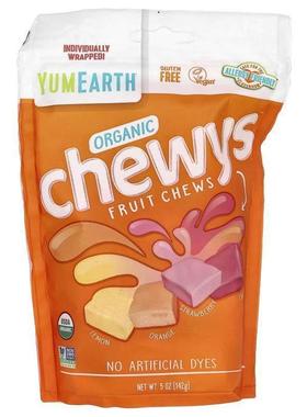美味地球,Organic Chewys Fruit Chews，柠檬，橙子，草莓，樱桃5