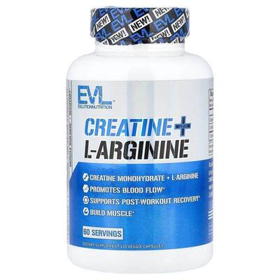 EVL,Creatine Plus L-Arginine, 120 Veggie Capsules