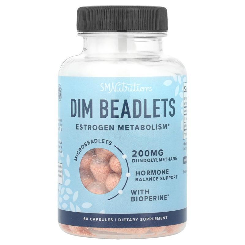 SMNutrition,DIM Beadlets With BioPerine®, 60 Capsules