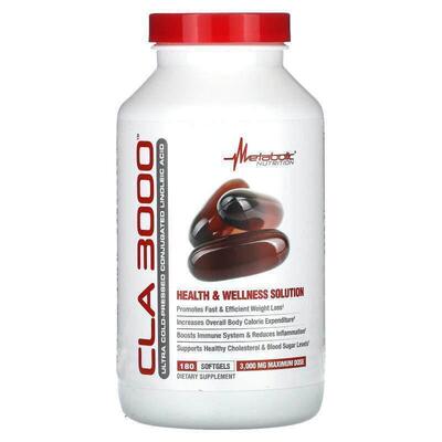 Metabolic Nutrition,CLA 3000, 1,000 mg, 180 Softgels