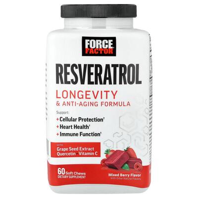 Force Factor,Resveratrol, Longevity & Anti-Aging Formula, Mi