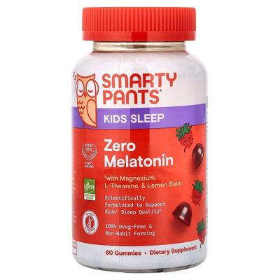 SmartyPants,Kids Sleep, Zero Melatonin Gummies, Strawberry ,