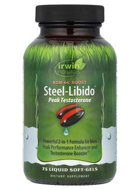 Irwin Naturals爱乐能Steel-Libido峰睾酮软凝胶男性健康守护运动