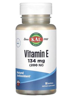 KAL,生育酚乙酸酯，268 毫克（400 国际单位），90 粒软凝胶