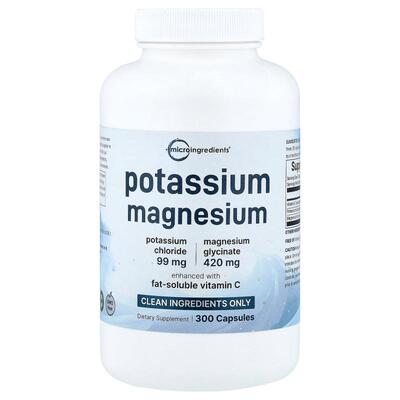 Micro Ingredients,Potassium Magnesium, 300 Capsules