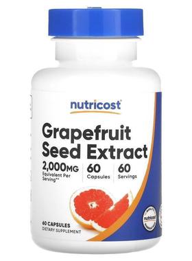 Nutricost,Grapefruit Seed Extract, 2,000 mg, 60 Capsules