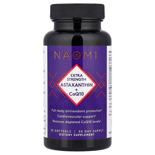 NAOMI,Astaxanthin + CoQ10, 30 Softgels