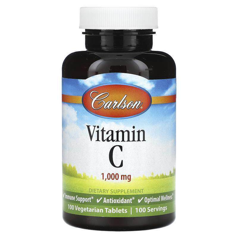 Carlson,维生素 C，1,000 毫克，100 粒素食胶囊