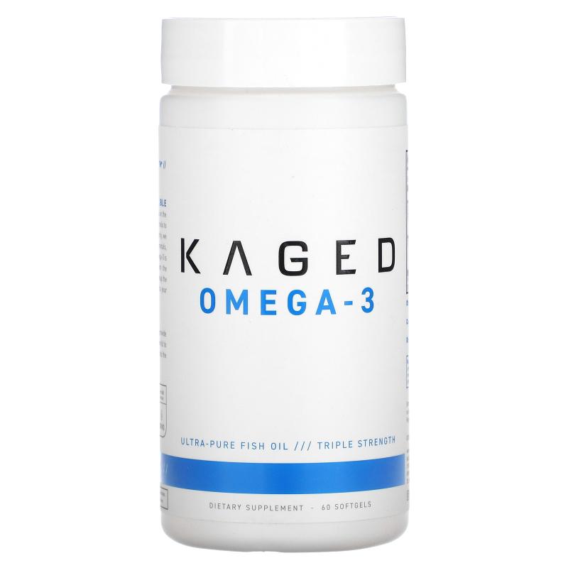 Kaged,Omega-3，优质甘油三酯鱼油，1,500毫克，60粒软凝胶