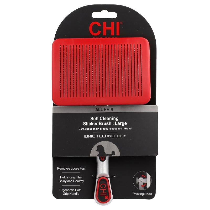 CHI for Dogs,Self Cleaning Slicker Brush, For Dogs, Large, 1