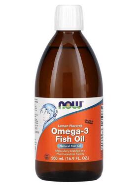 NOW诺奥欧米伽-3天然ω-3柠檬味液体鱼油高EPADHA