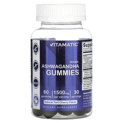 Vitamatic,Vegan Ashwagandha, Natural Tart Cherry
