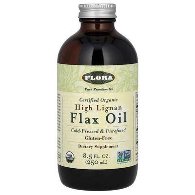 Flora，经的有机高木质素亚麻油，8.5液盎司（250毫升）