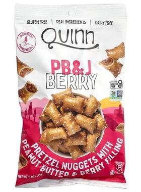 Quinn Popcorn,Filled Pretzel Nuggest, PB&J Berry, 6 oz (