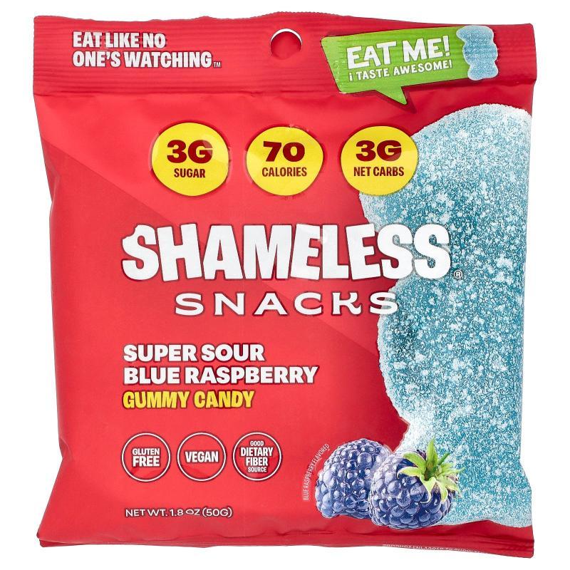 Shameless Snacks,Super Sour Gummy Candy, Cherry Bomb