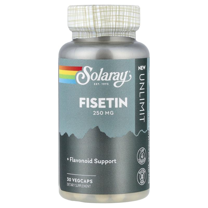 Solaray,Unlimit, Fisetin, 250 mg, 30 VegCaps - 实物图