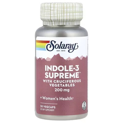Solaray,Indole-3 Supreme, 200 mg, 30 VegCaps