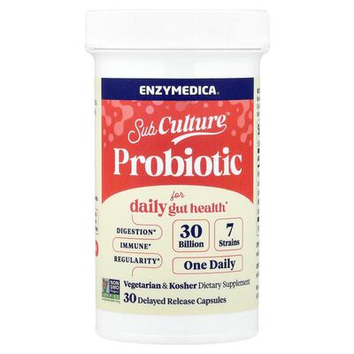 Enzymedica，亚培养™益生菌，每日肠道健康，300亿粒，30粒缓释胶