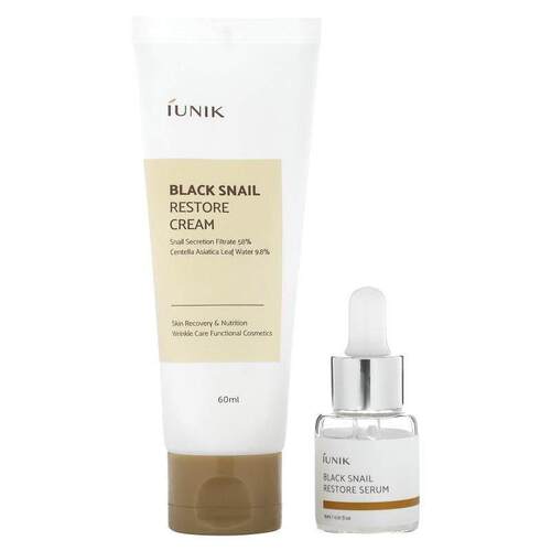 iUNIK,β-葡聚糖版护肤套装，面霜和迷你精华，2 件套