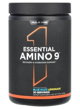 Rule One Proteins,Essential Amino 9, Blue Razz Lemonade, 12.