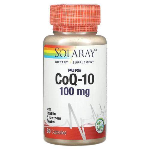 Solaray,Pure CoQ10, 100 mg, 30 Capsules
