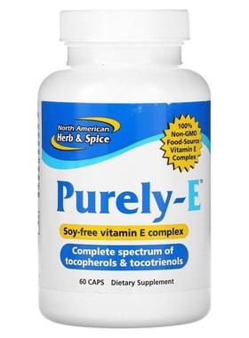 North American Herb &amp; Spice Co.,Purely-E 胶囊，60 粒