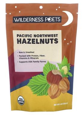 Wilderness Poets LLC,有机西北太平洋榛子，无盐，8 盎司（226