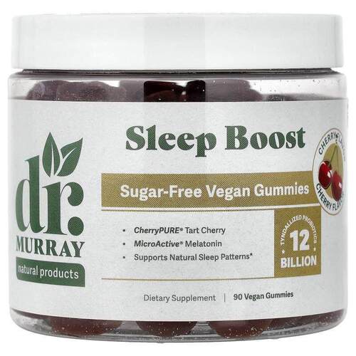 Dr. Murray's,Sleep Boost Gummies, Cherry, 90 Vegan Gummies