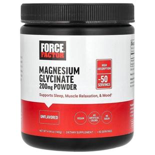 Force Factor,Magnesium Glycinate Powder, Unflavored, 4.94 oz