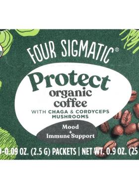 Four Sigmatic,速溶白桦茸虫草咖啡粉，中度烘焙，10 包，每包 0.
