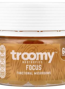 Troomy Nootropics,Focus, Functional Mushrooms Gummies, Passi