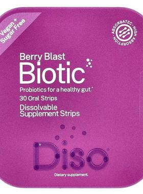 Diso,Biotic, Berry Blast, 30 Oral Strips