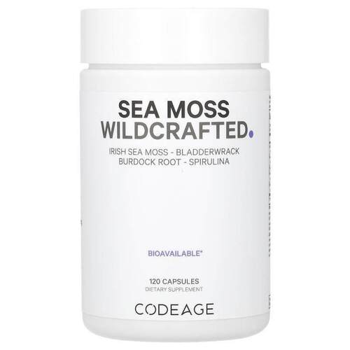 Codeage,Wildcrafted，海苔、墨角藻、牛蒡、螺旋藻，120 粒胶囊