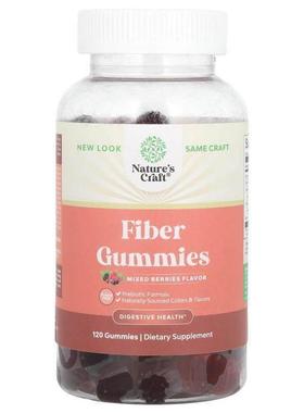 Natures Craft,Fiber Gummies, Mixed Berries, 120 Gummies