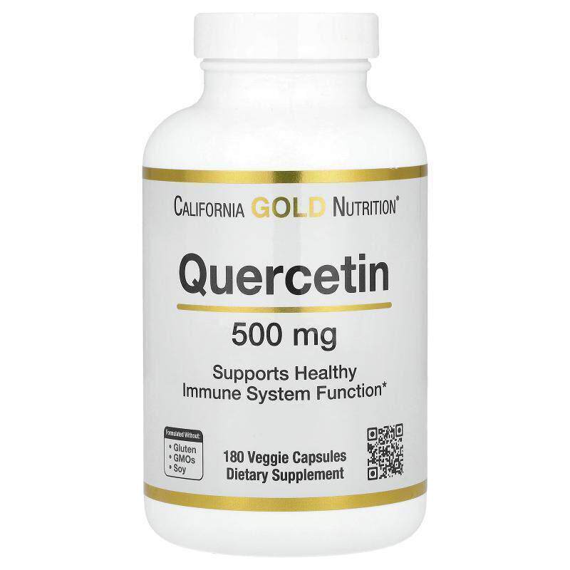 California Gold Nutrition,Quercetin, 500 mg, 180 Veggie Caps
