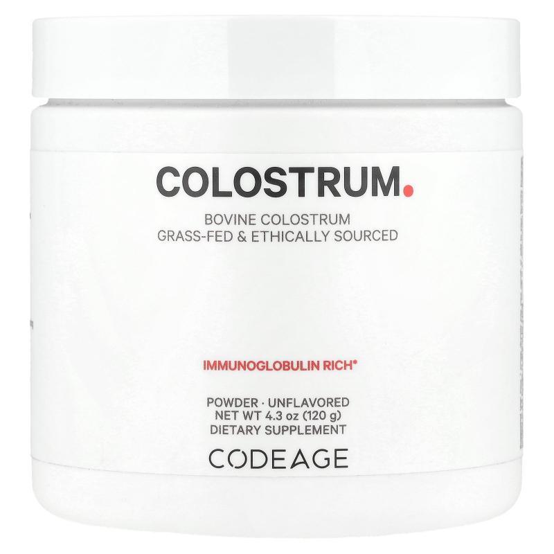Codeage,Colostrum Powder, Unflavored, 4.3 oz (120 g)