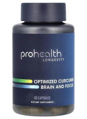 ProHealth Longevity,Optimized Curcumin, Brain and Focus, 60